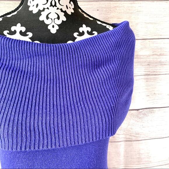 Apt. 9 Purple Cowl Neck Sweater Short Sleeves Fitted Size XS - Picture 16 of 16